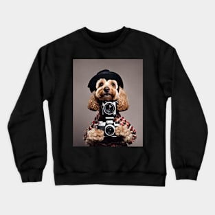 Bad AI photographer dog | Cockapoo Dog T-Shirt Crewneck Sweatshirt